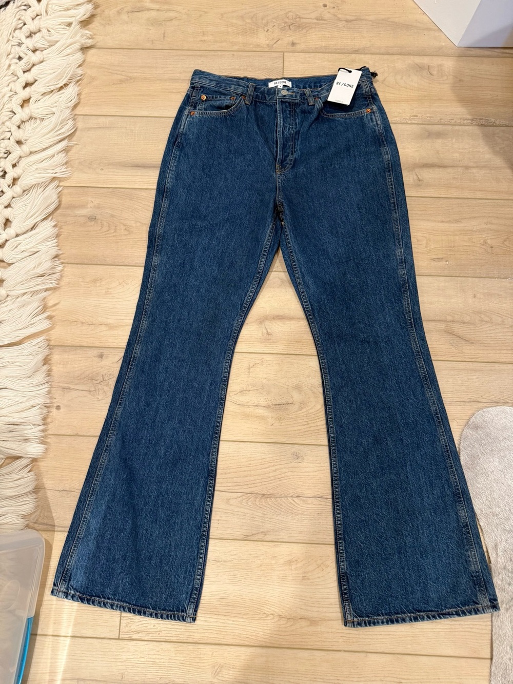 Re/Done Riding High Rise Bootcut Jeans - Faded Rider Size 30 - Picture 8 of 11